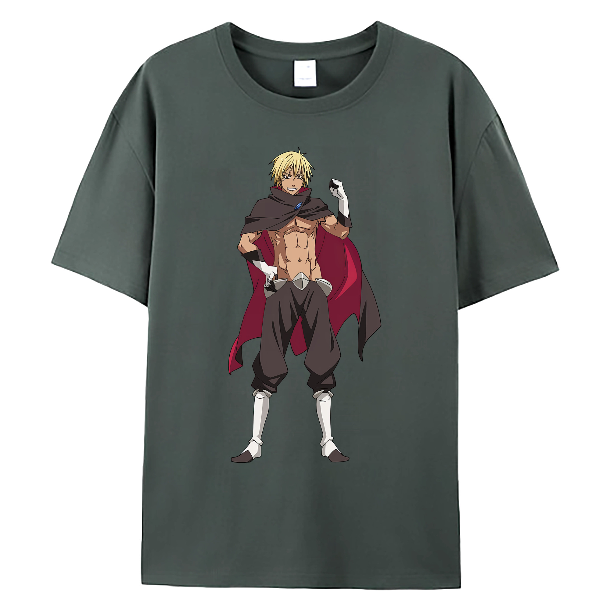 （画像用） 転スラ Regarding Reincarnated to Slime 綿100％ メンズ半袖Tシャツ｜肌触りやわらか＆通気性